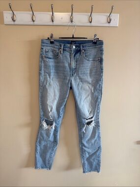 GAP Light Blue Ripped Skinny Jeans